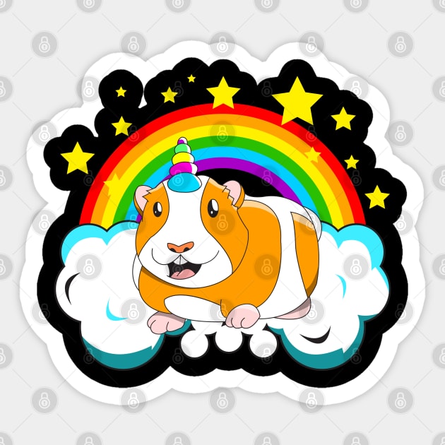 Guinicorn Guinea Pig Unicorn Rainbow Sticker by aneisha